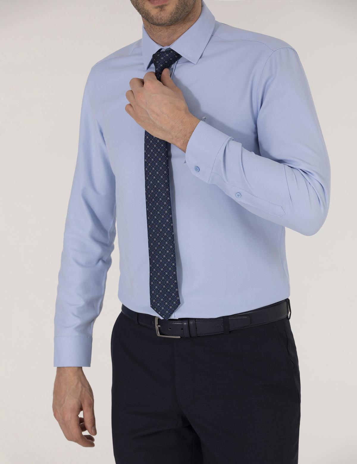 Koyu Mavi Slim Fit Oxford Gömlek - 50268227033