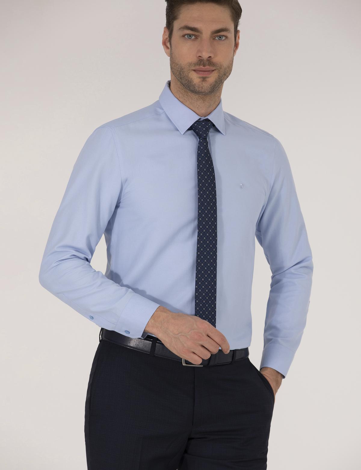 Koyu Mavi Slim Fit Oxford Gömlek - 50268227033