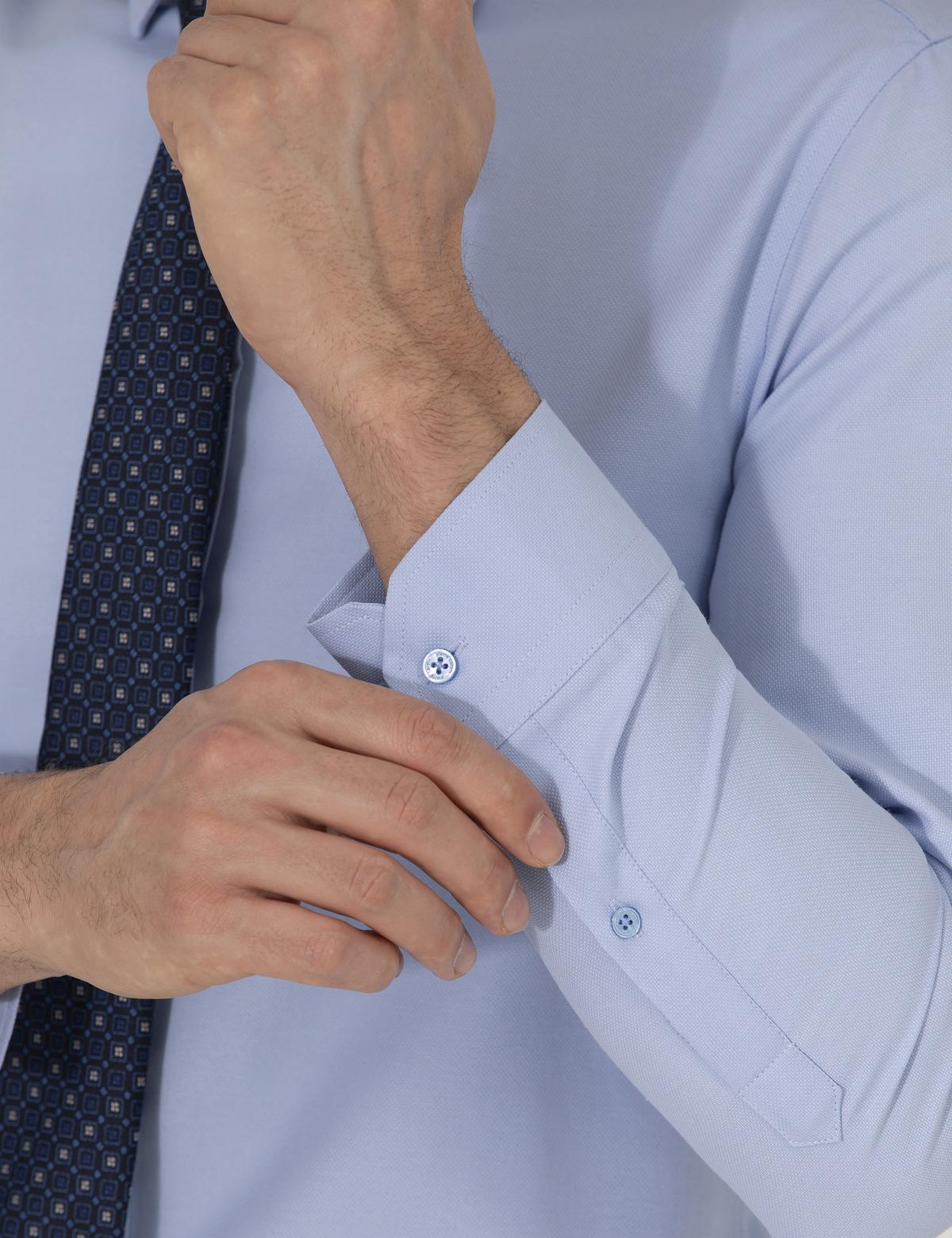 Koyu Mavi Slim Fit Oxford Gömlek - 50268227033