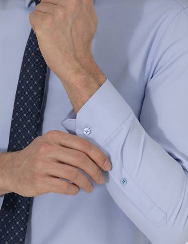Koyu Mavi Slim Fit Oxford Gömlek