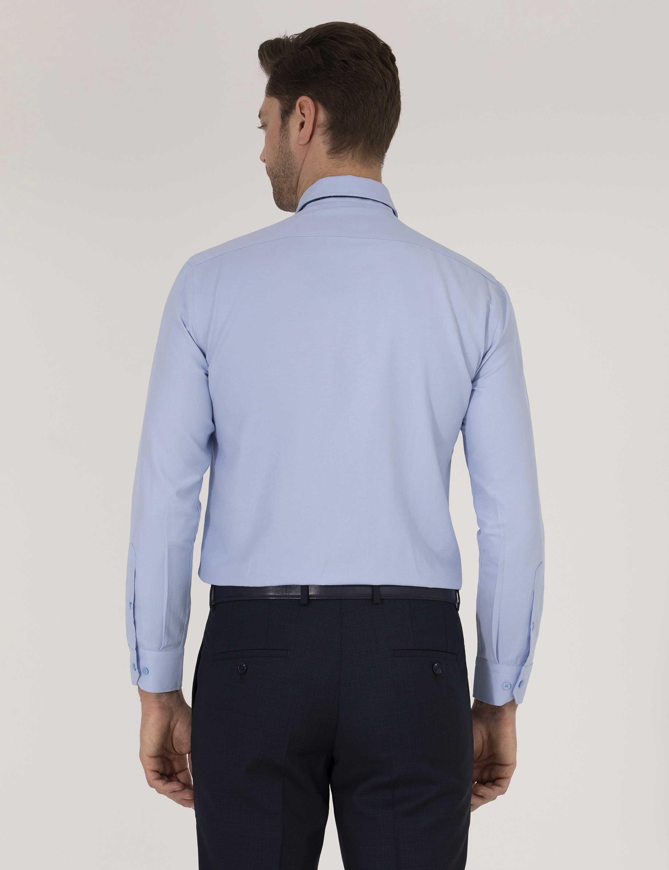 Pierre Cardin Koyu Mavi Slim Fit Oxford Gömlek görsel 5