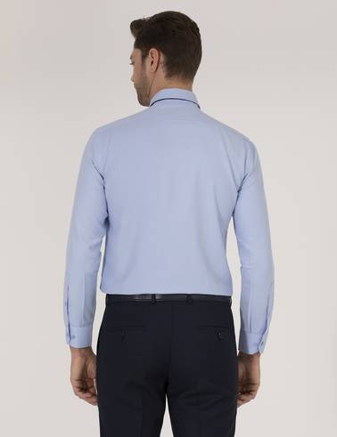 Koyu Mavi Slim Fit Oxford Gömlek