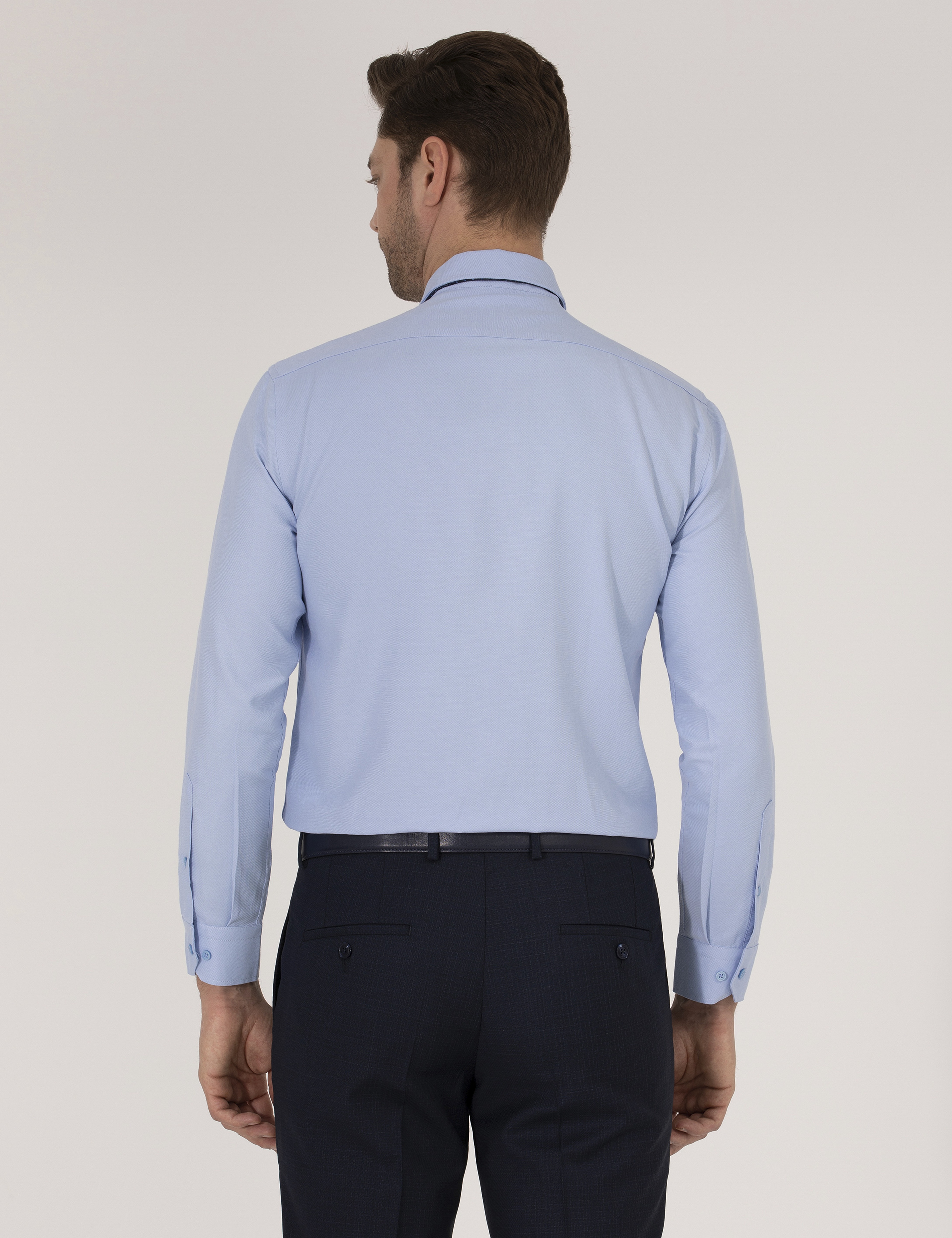 Koyu Mavi Slim Fit Oxford Gömlek
