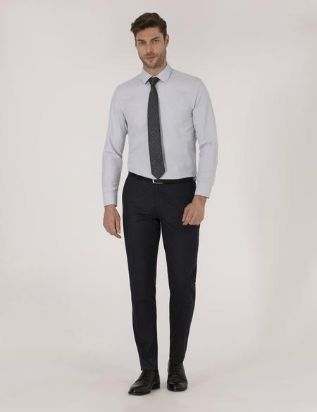 Gri Slim Fit Oxford Gömlek - 50268227043
