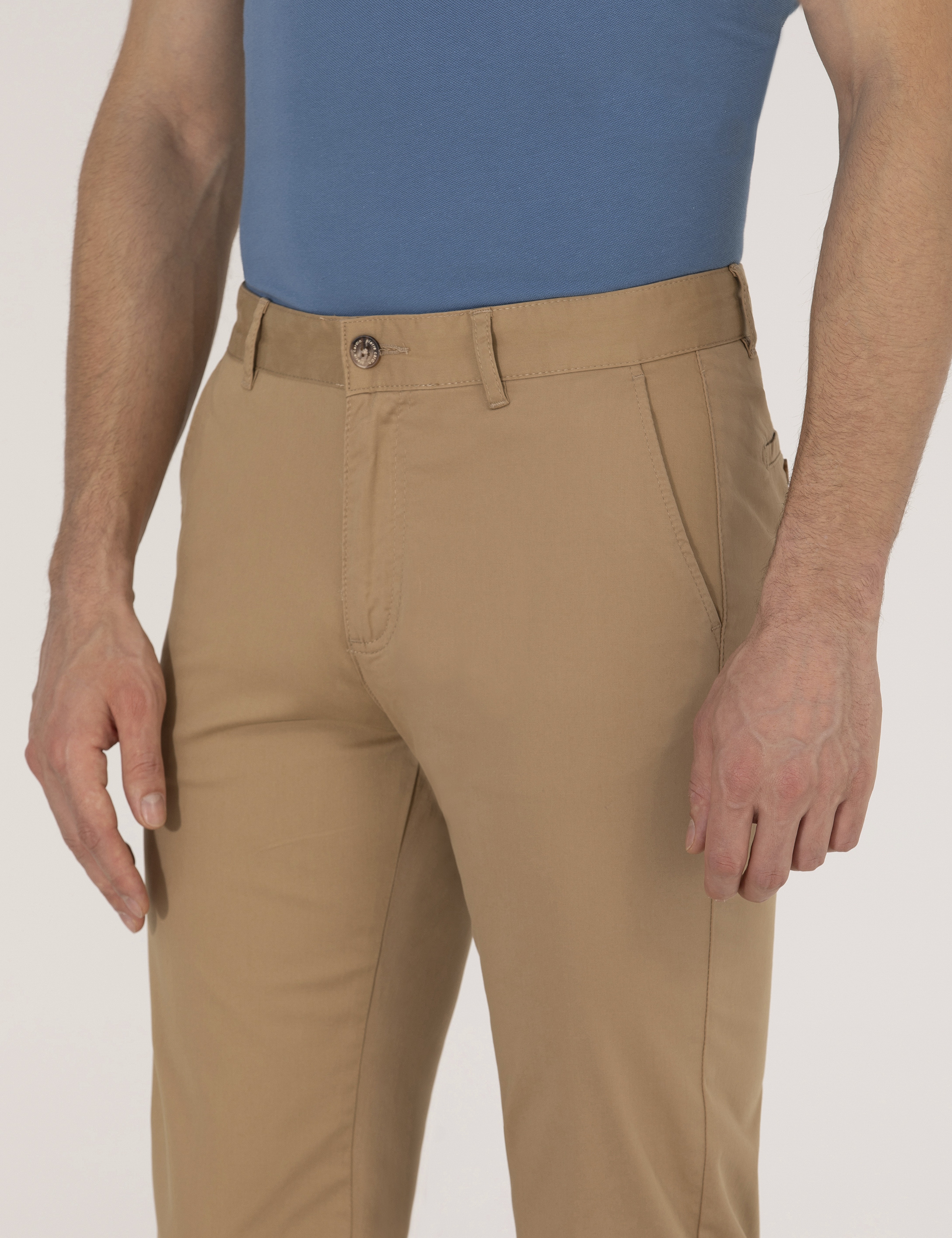 Camel Regular Fit Basic Kanvas Pantolon - Image 6