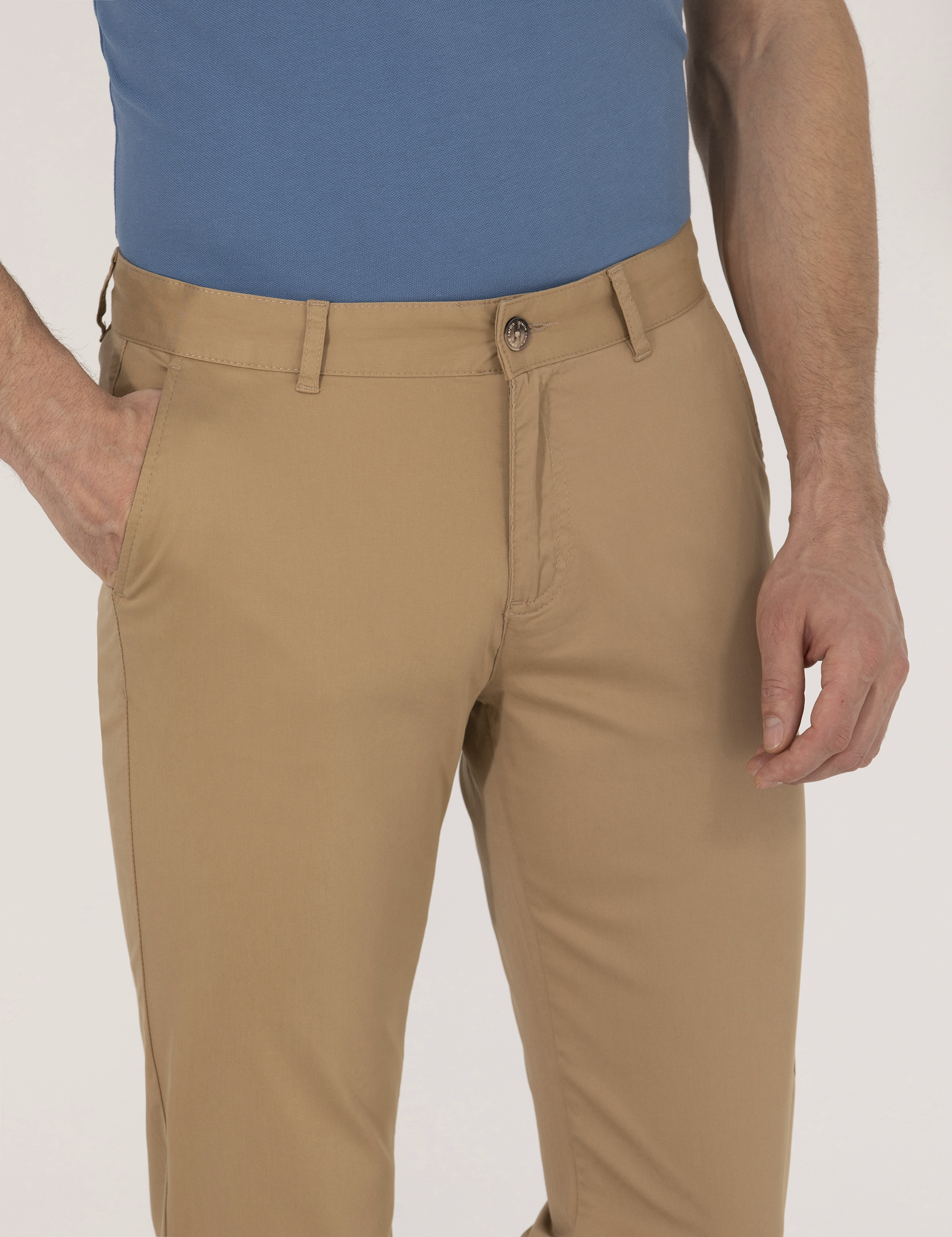 Camel Regular Fit Basic Kanvas Pantolon - Image 5
