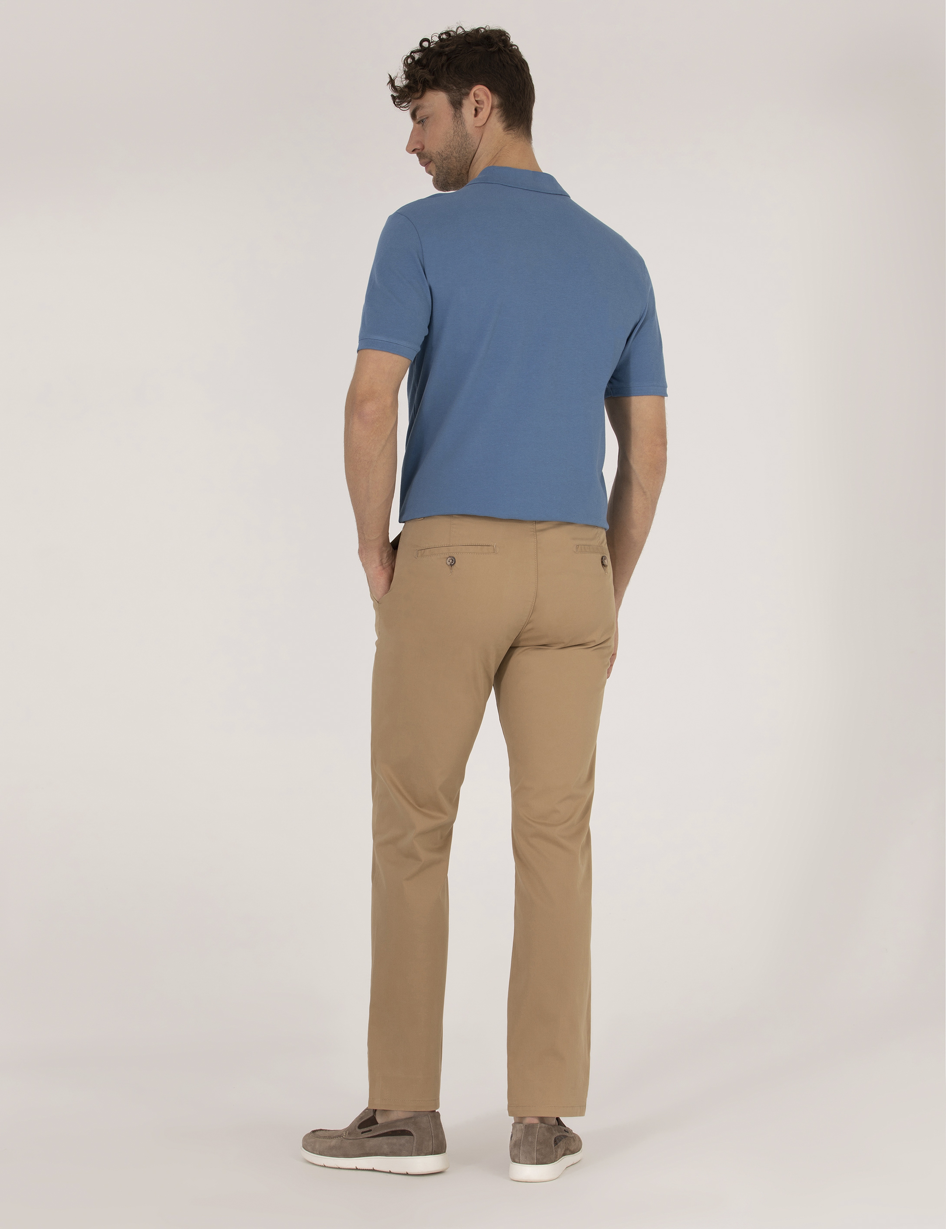 Camel Regular Fit Basic Kanvas Pantolon - Image 4