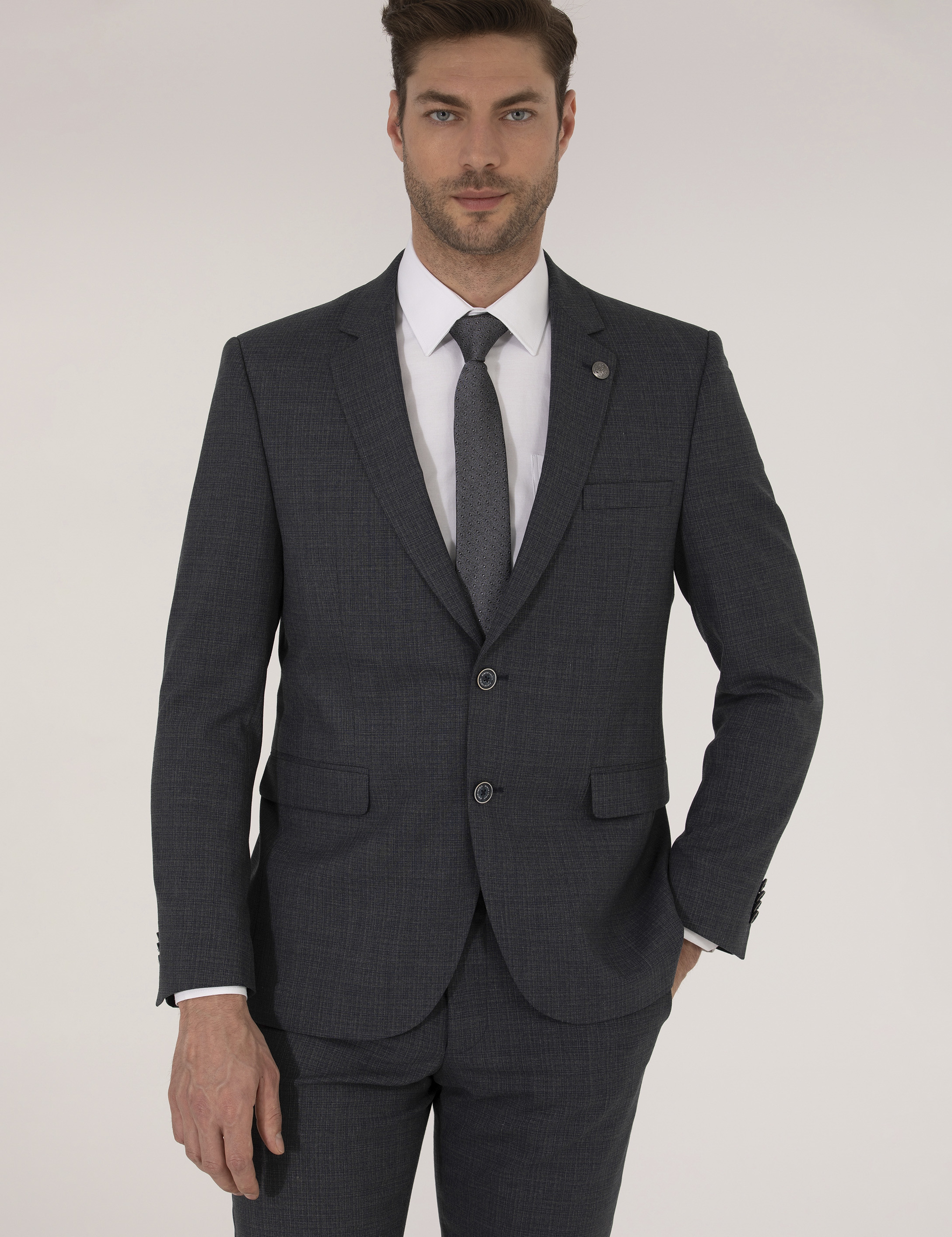 Lacivert Slim Fit Takım Elbise - Image 2