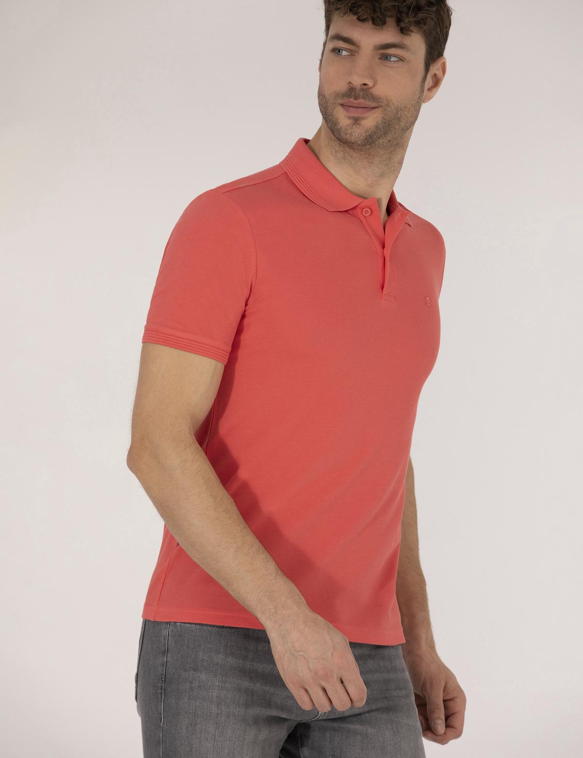Pembe Slim Fit Polo Yaka Basic Tişört - 50269606213