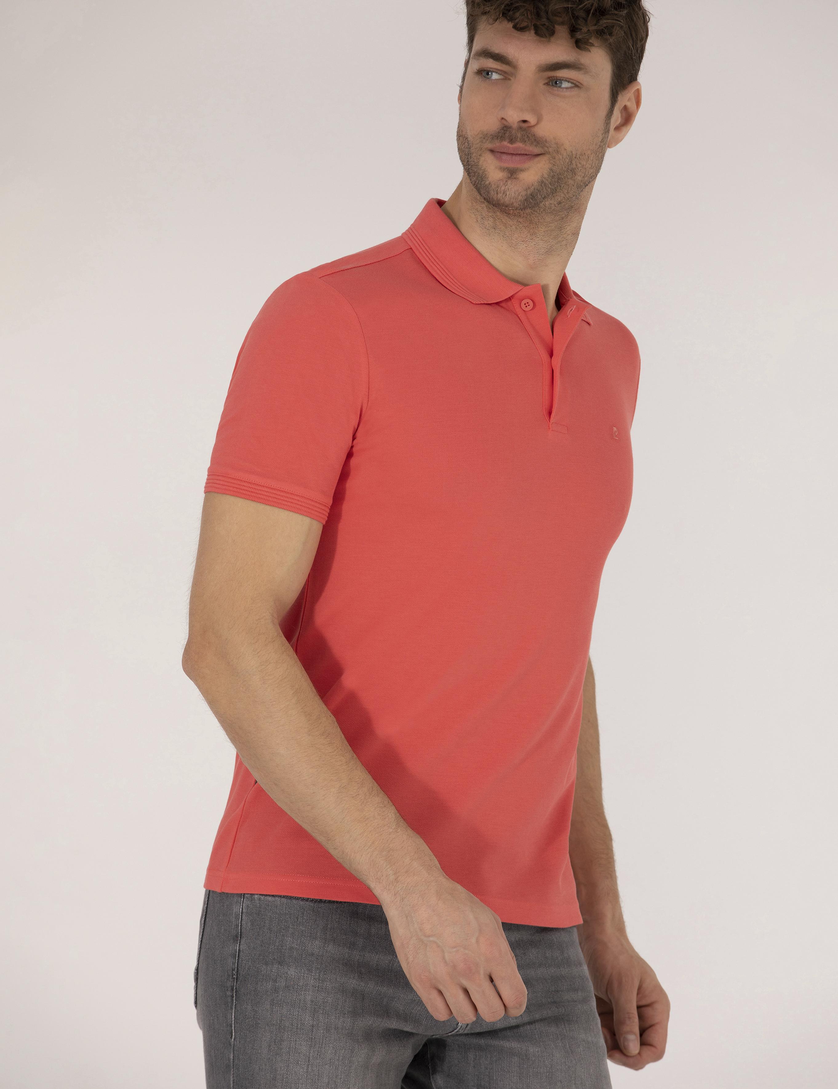 Pembe Slim Fit Polo Yaka Basic Tişört