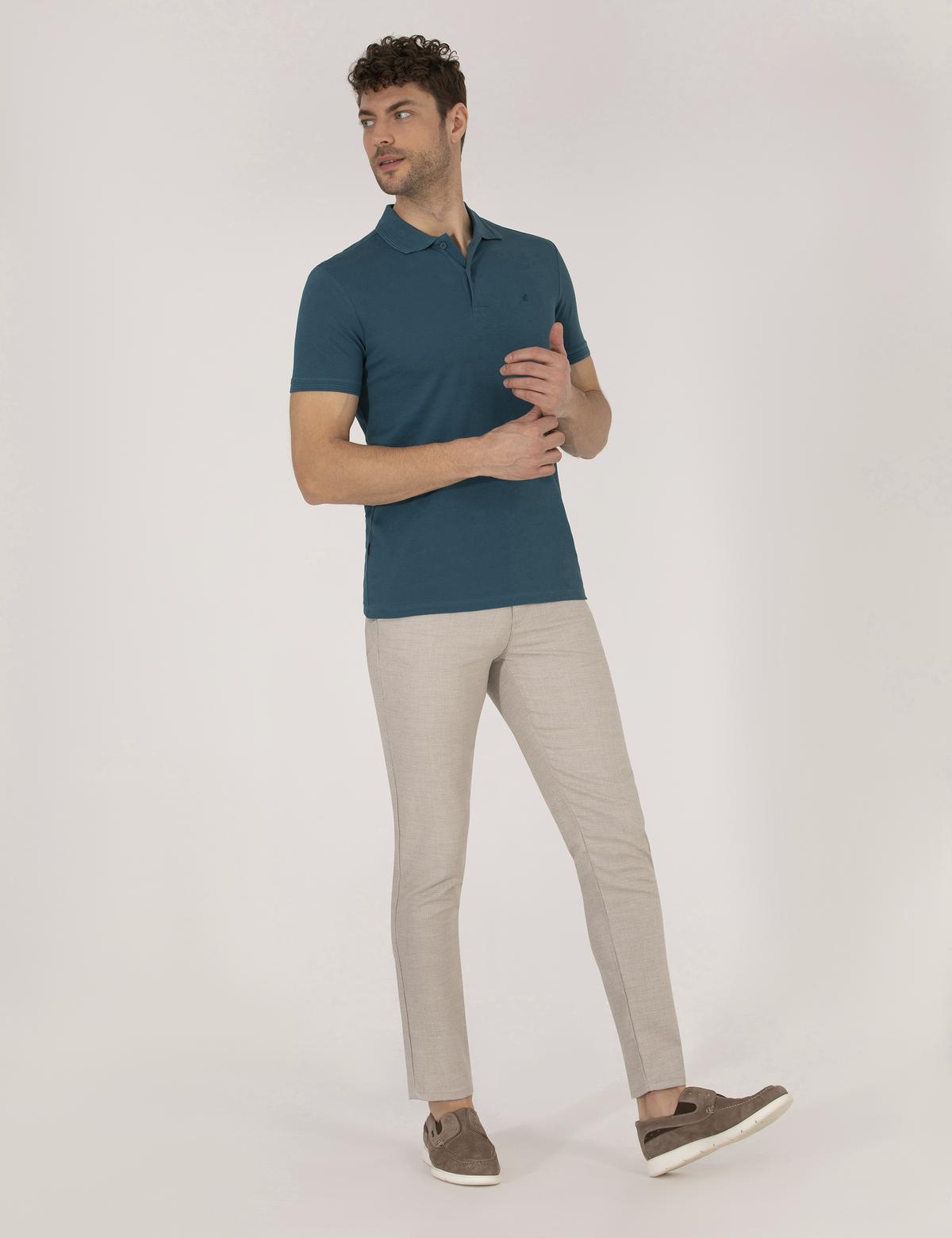 Zümrüt Slim Fit Polo Yaka Basic Tişört - 50269606226