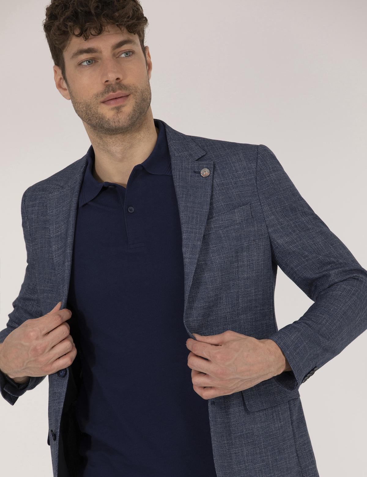 Açık Lacivert Slim Fit Ceket - 50270604074