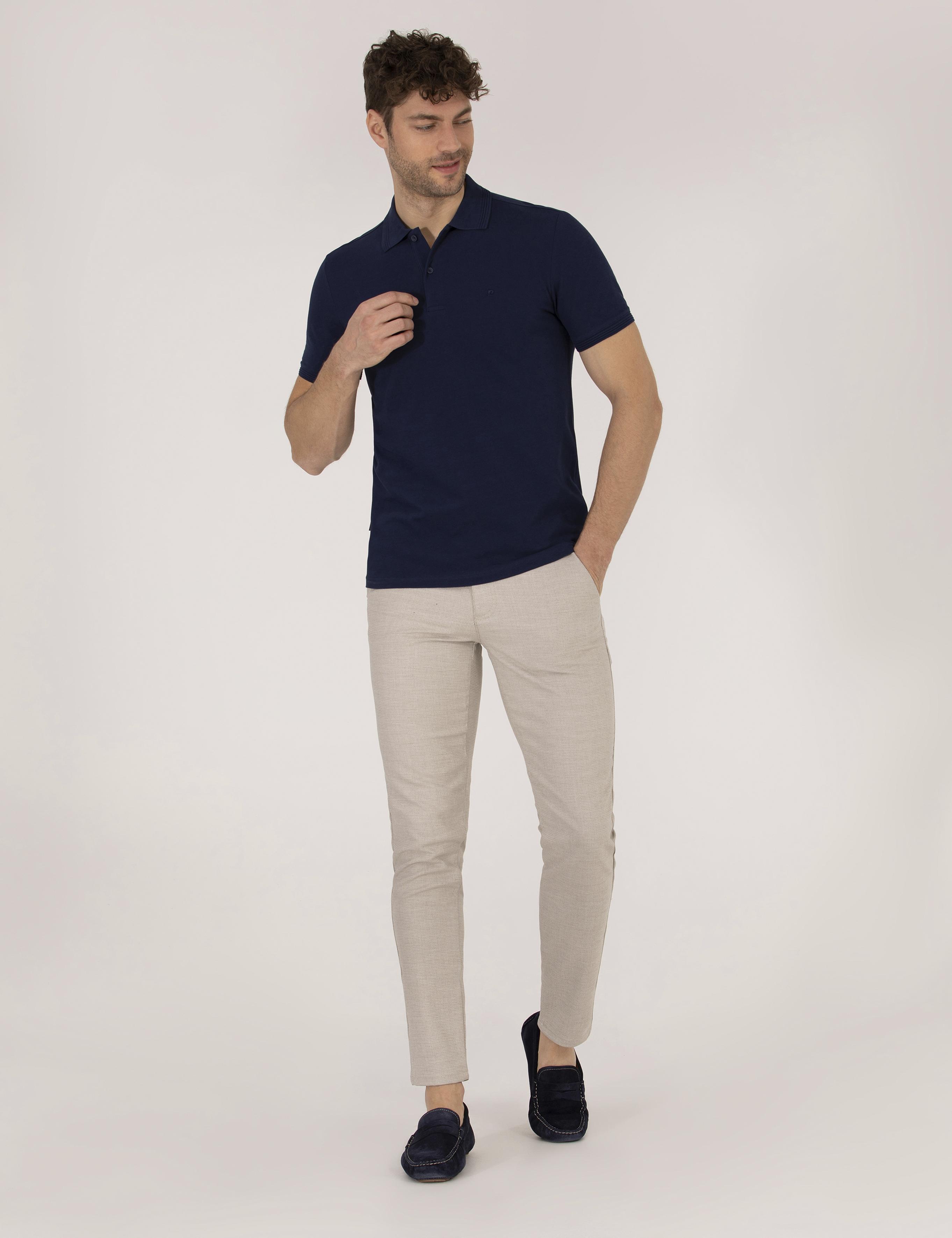 Vizon Slim Fit Beli Lastikli Chino Pantolon