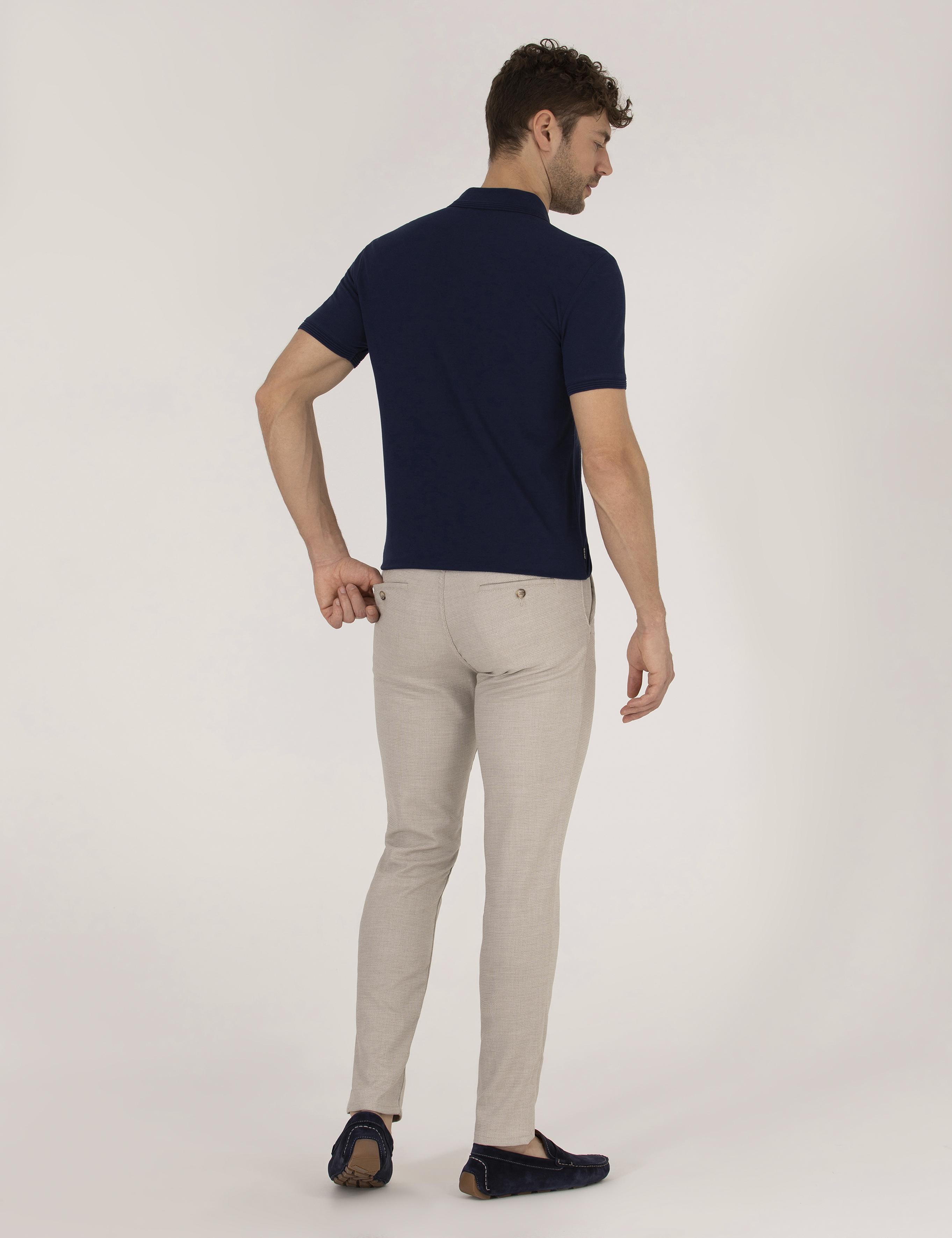 Vizon Slim Fit Beli Lastikli Chino Pantolon