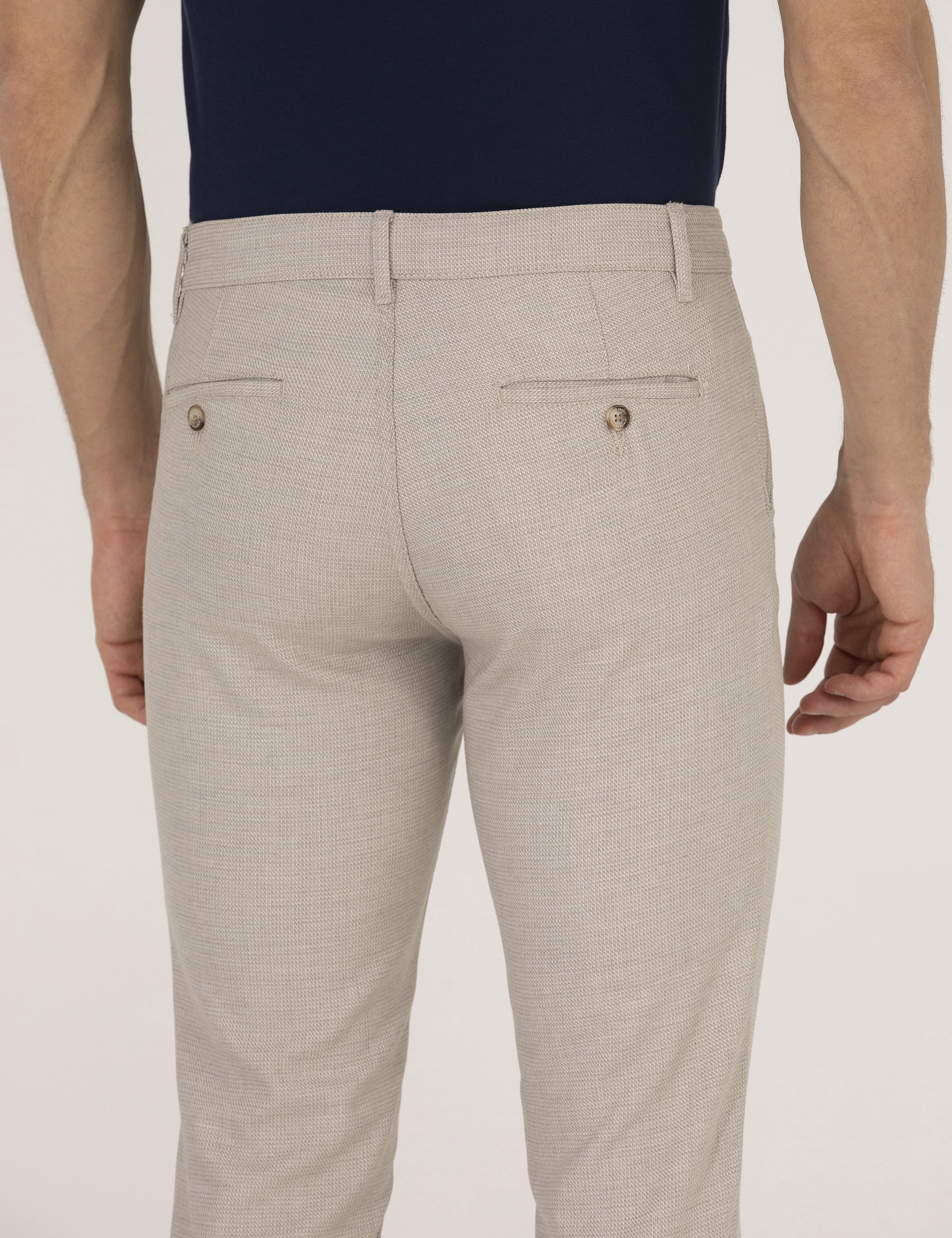 Vizon Slim Fit Beli Lastikli Chino Pantolon