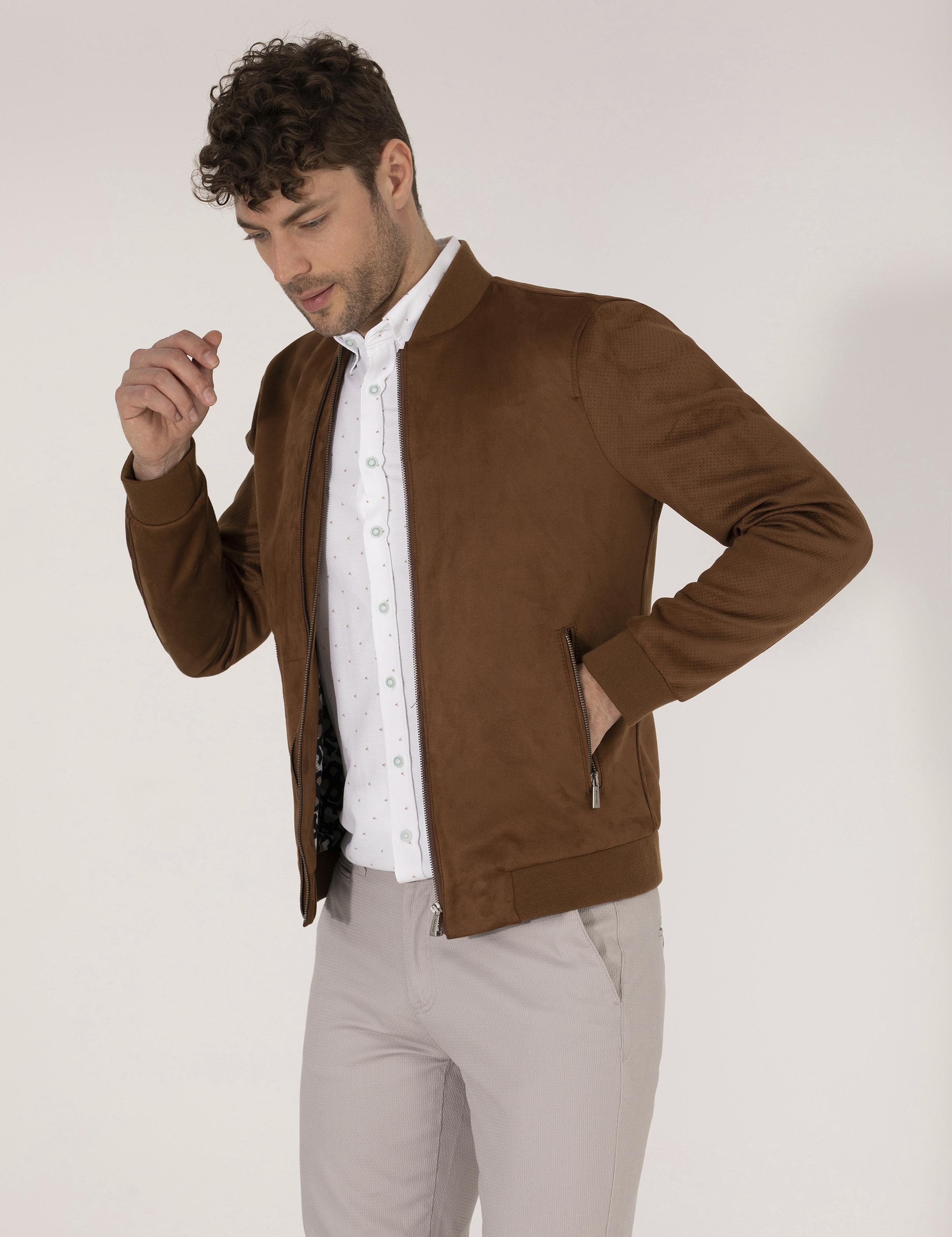 Kahverengi Deri Ceket