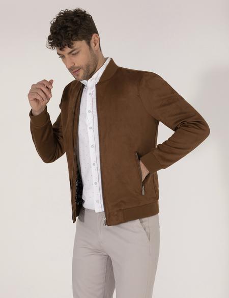 Kahverengi Deri Ceket - 50273468003