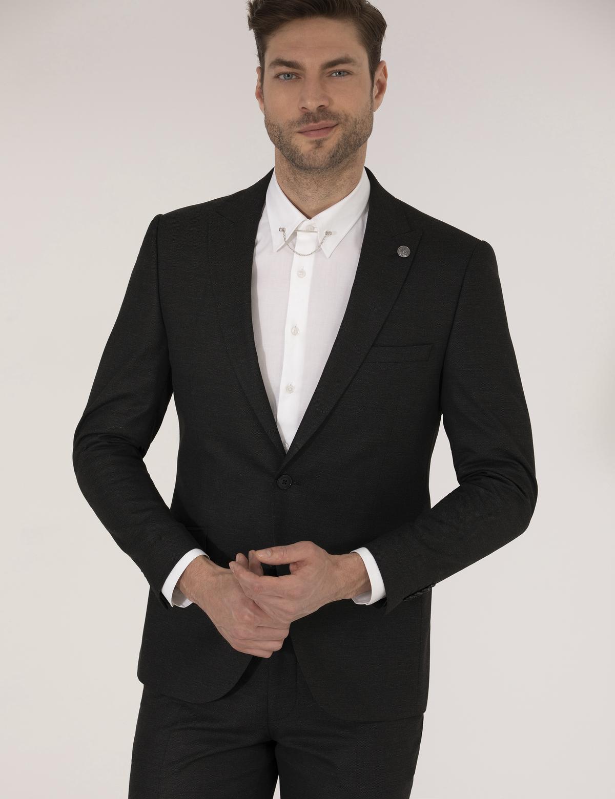 Siyah Ex. Slim Fit Takım Elbise - 50274902020