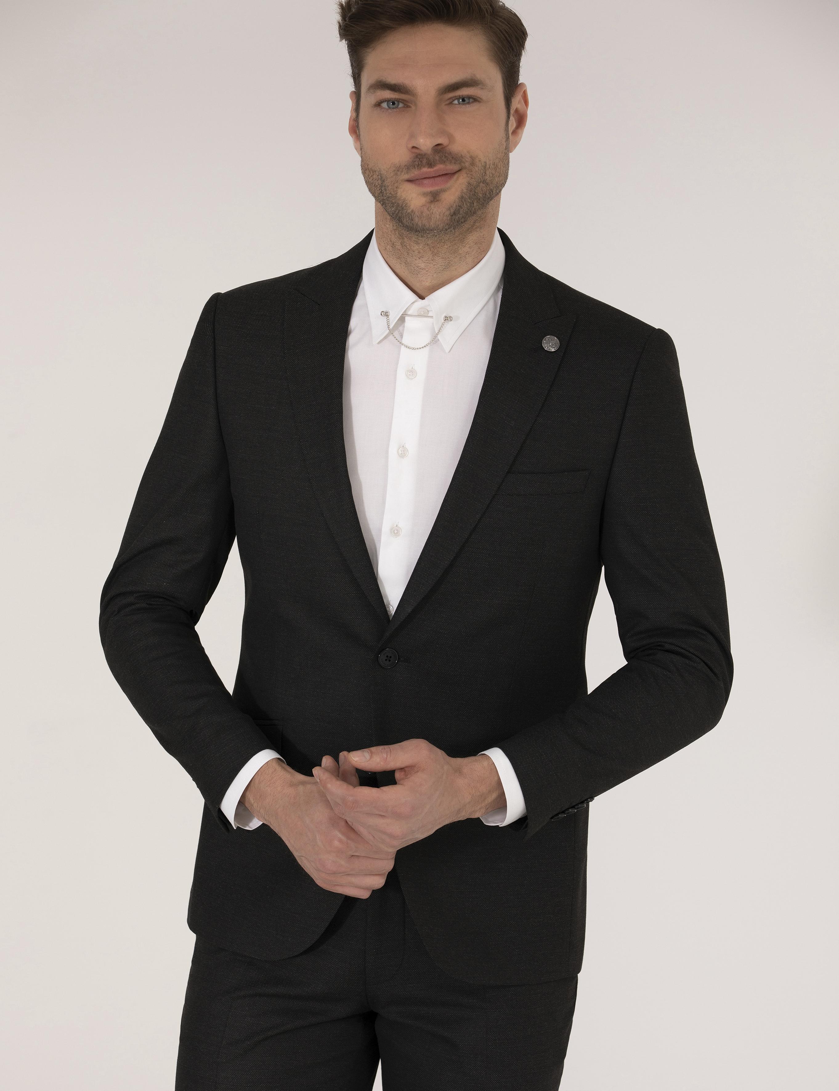 Siyah Ex. Slim Fit Takım Elbise