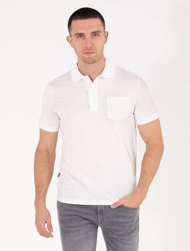 Beyaz Regular Fit %100 Pamuk  Merserize Düğmeli Polo Yaka Basic Tişört