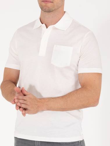 Beyaz Regular Fit %100 Pamuk  Merserize Düğmeli Polo Yaka Basic Tişört
