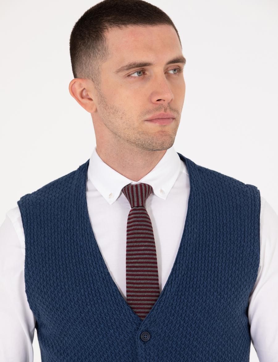 Lacivert Triko Yelek