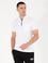 Beyaz Slim Fit Fermuarlı Polo Yaka Tişört