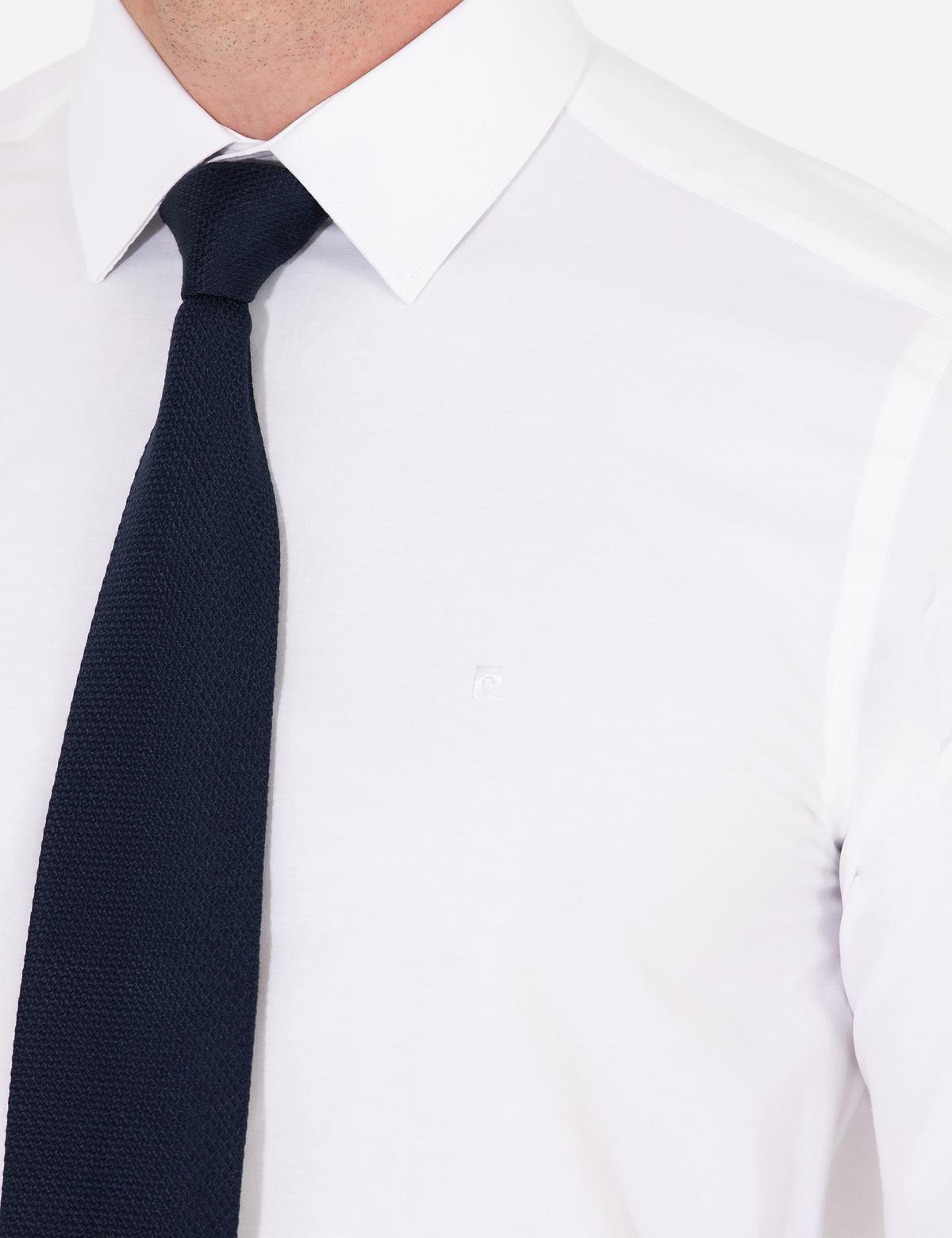 Beyaz Slim Fit Uzun Kollu Basic Gömlek - 50275622033