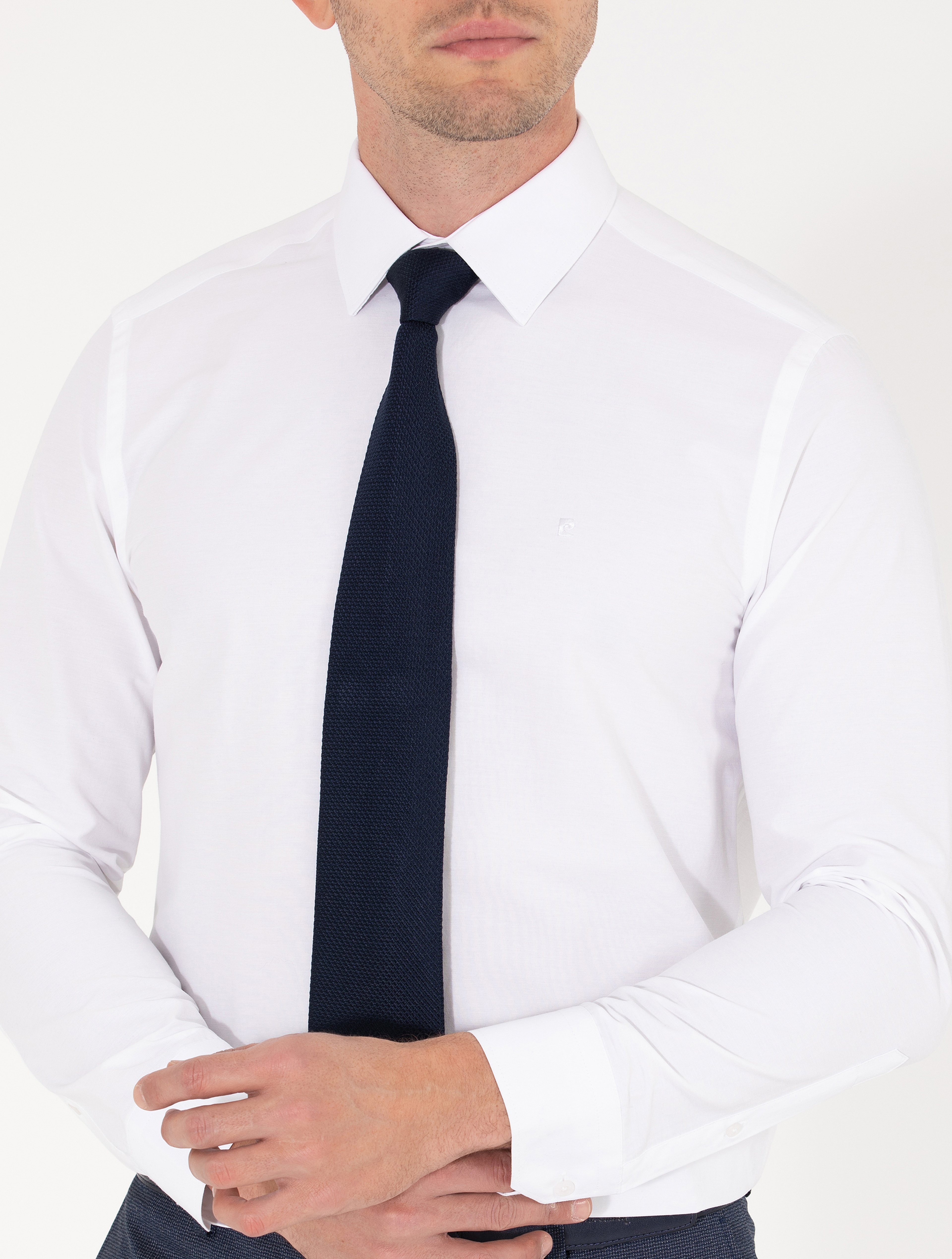 Beyaz Slim Fit Uzun Kollu Basic Gömlek - Image 6