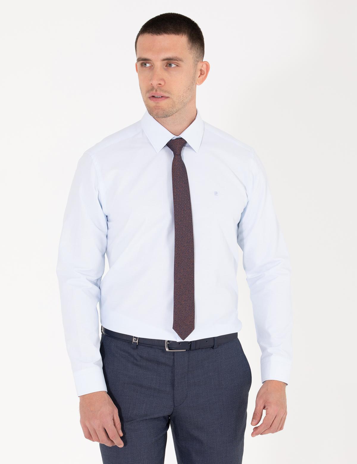 Açık Mavi Regular Fit Uzun Kollu Basic Gömlek - 50275813006