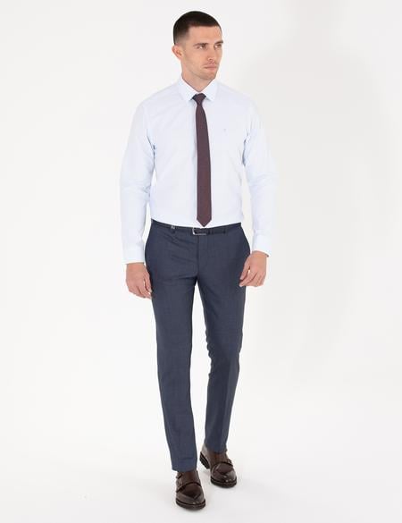 Açık Mavi Regular Fit Uzun Kollu Basic Gömlek - 50275813006