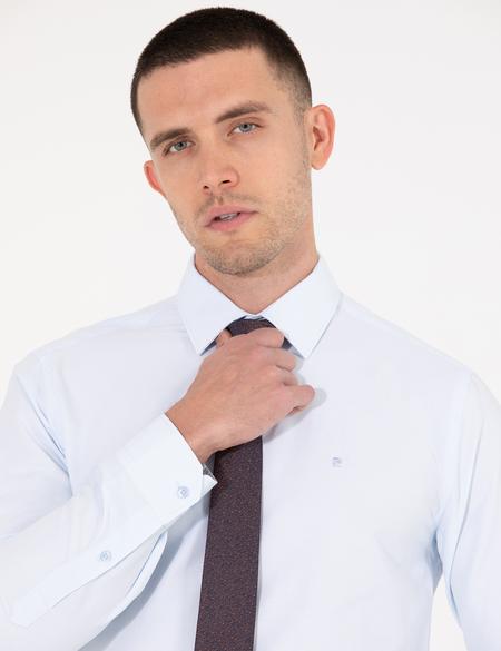 Açık Mavi Regular Fit Uzun Kollu Basic Gömlek - 50275813006