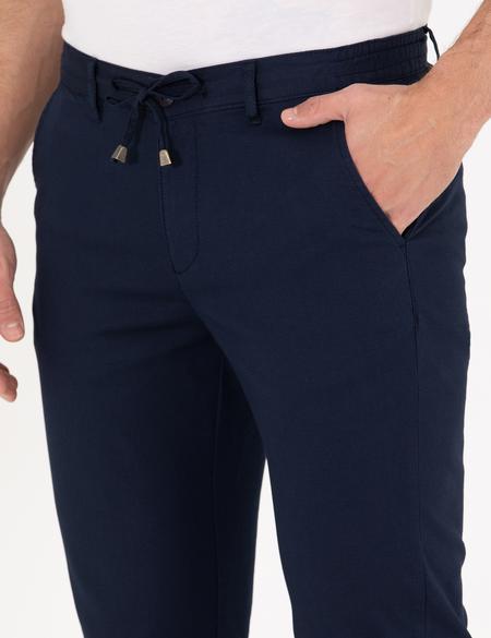 Lacivert Slim Fit Kanvas Pantolon - 50276109062