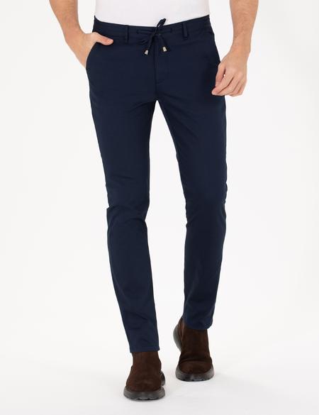 Lacivert Slim Fit Kanvas Pantolon - 50276109062