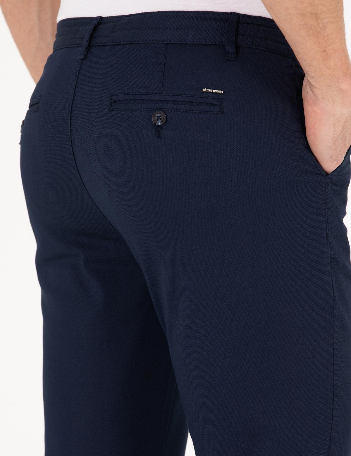 Lacivert Slim Fit Kanvas Pantolon - 50276109062