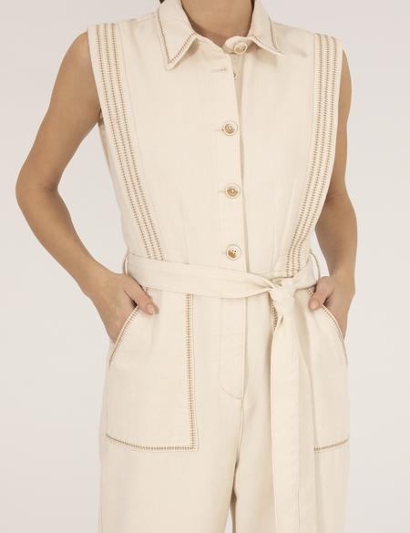 Krem Comfort Fit Dokuma Tulum - 50268462001