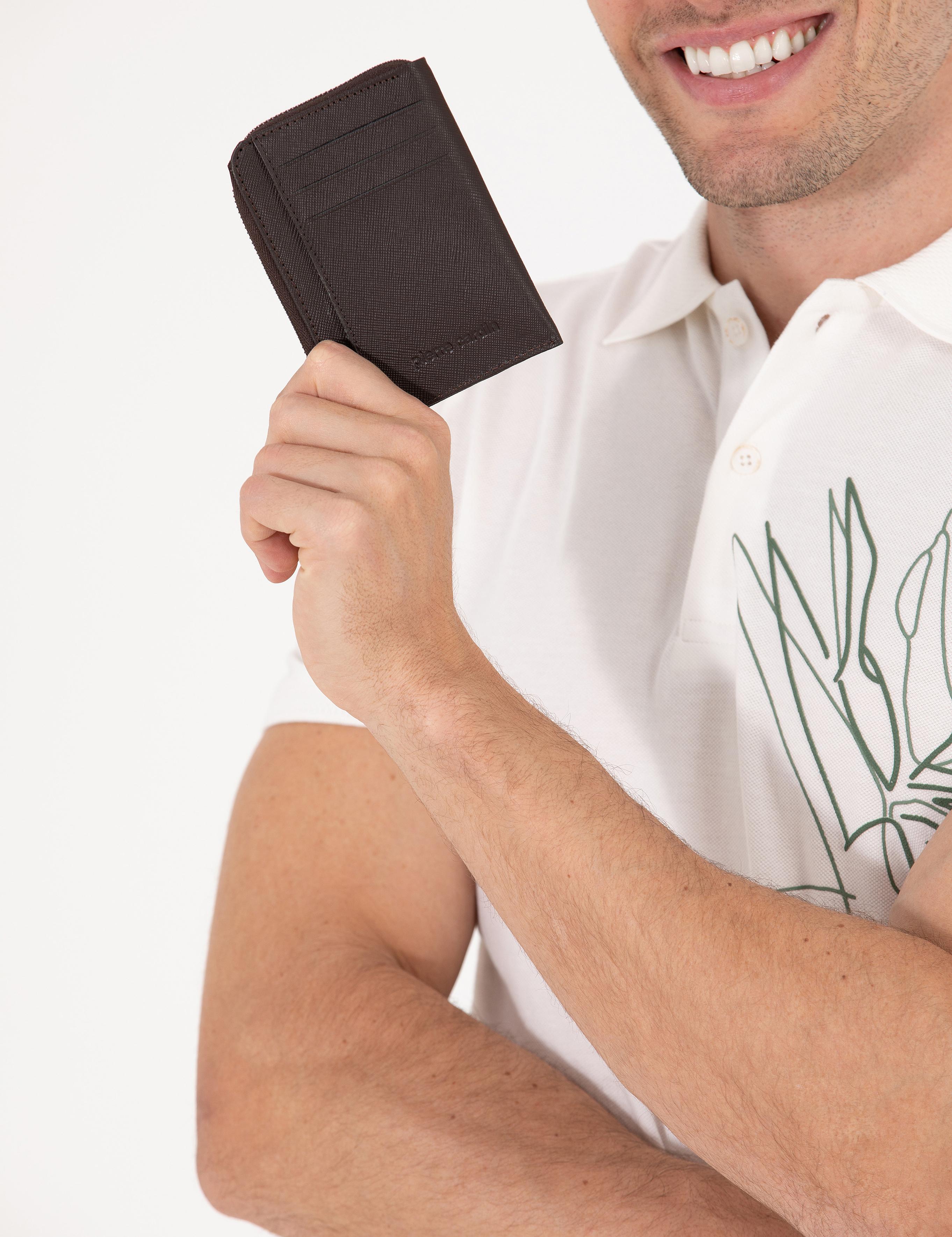 Erkek Kahverengi Deri Kartlık