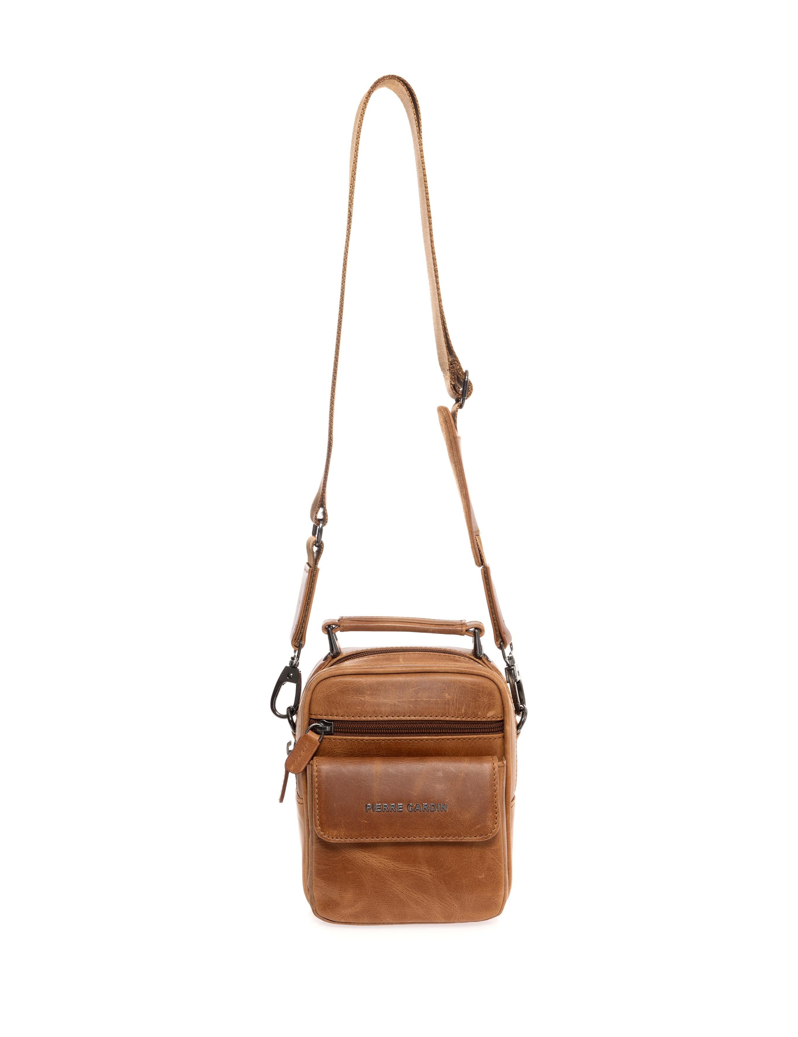 Erkek Taba Deri Askılı El Çantası