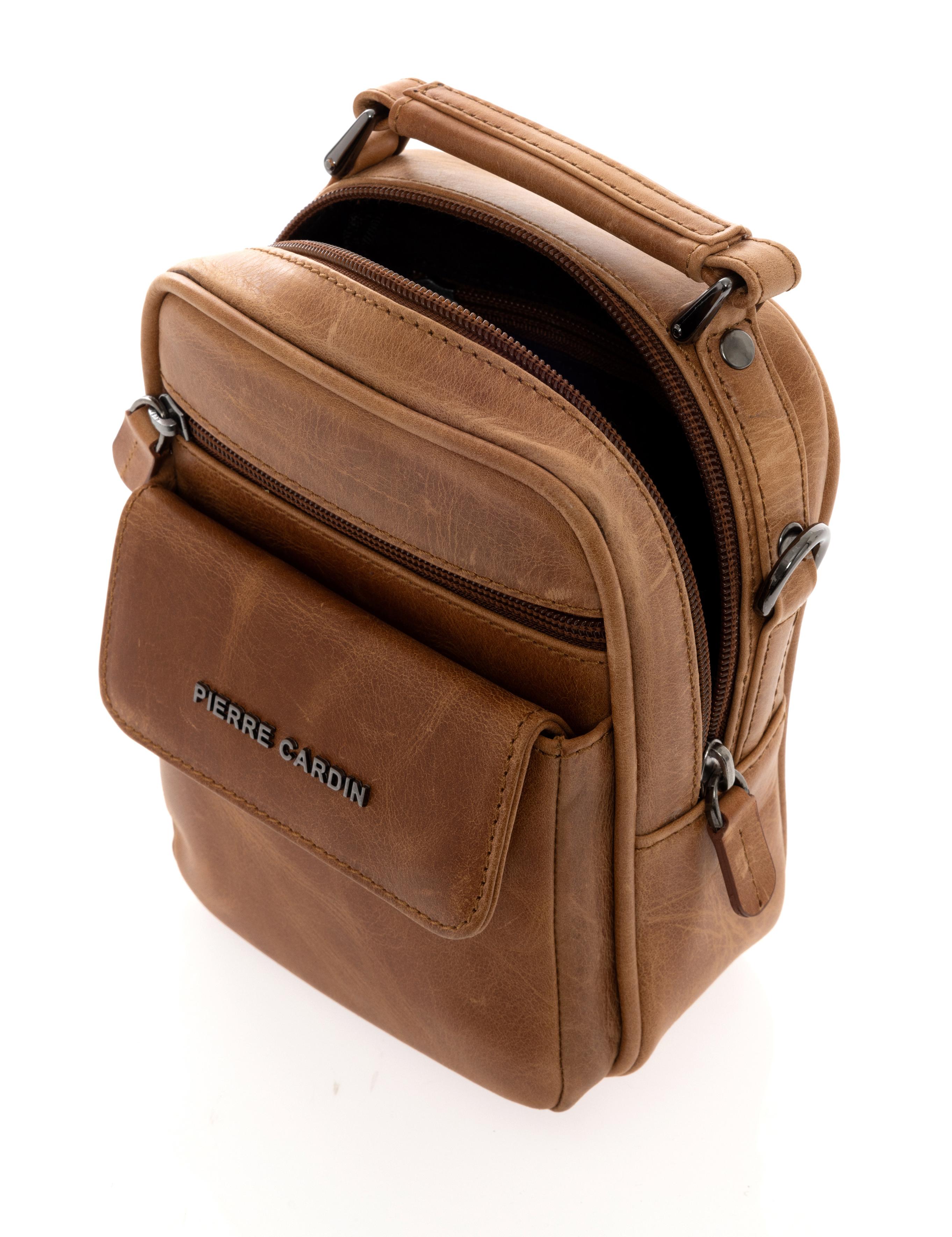 Erkek Taba Deri Askılı El Çantası