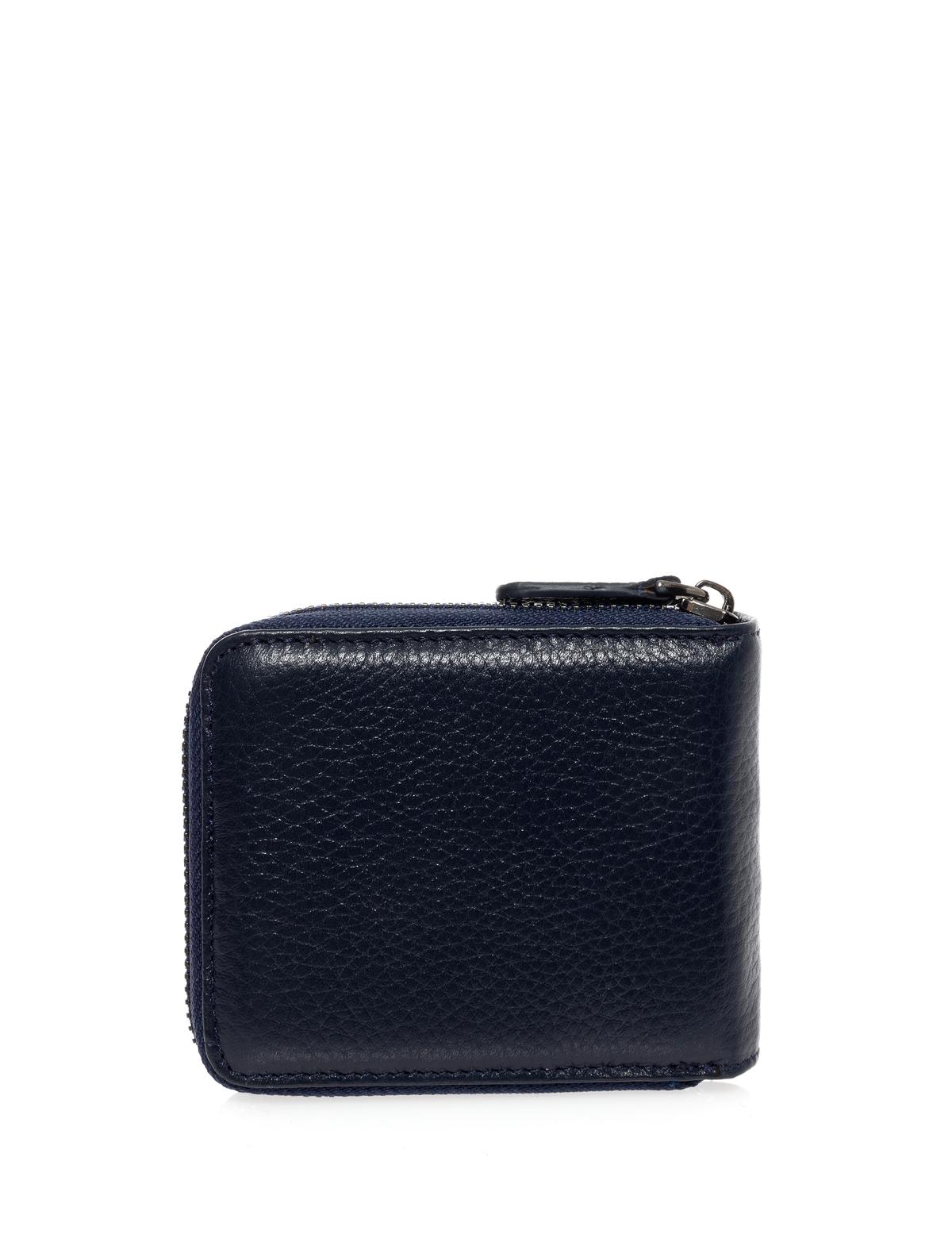 Erkek Lacivert Deri Cüzdan - 50269243002