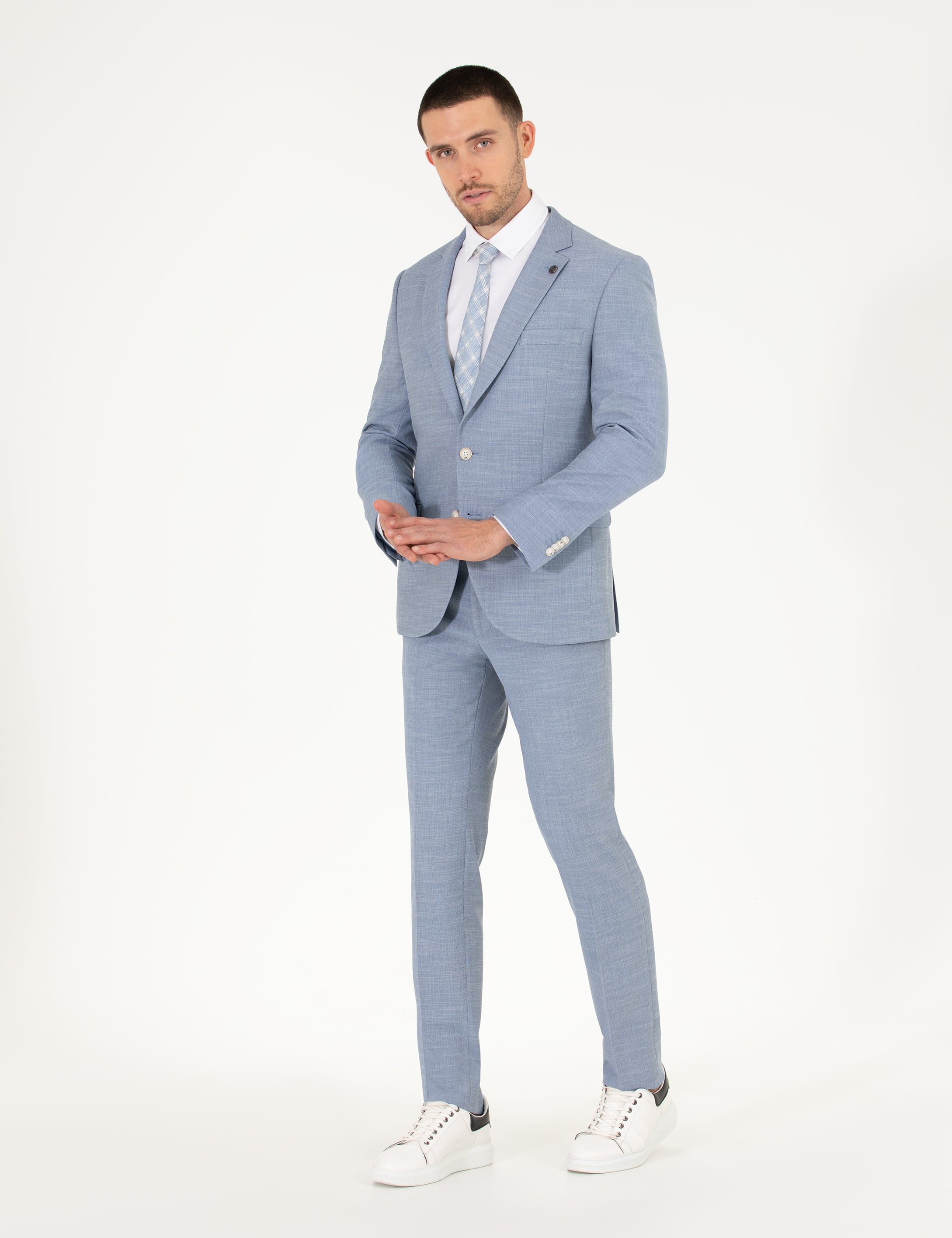 Açık Mavi Ekstra Slim Fit Takım Elbise