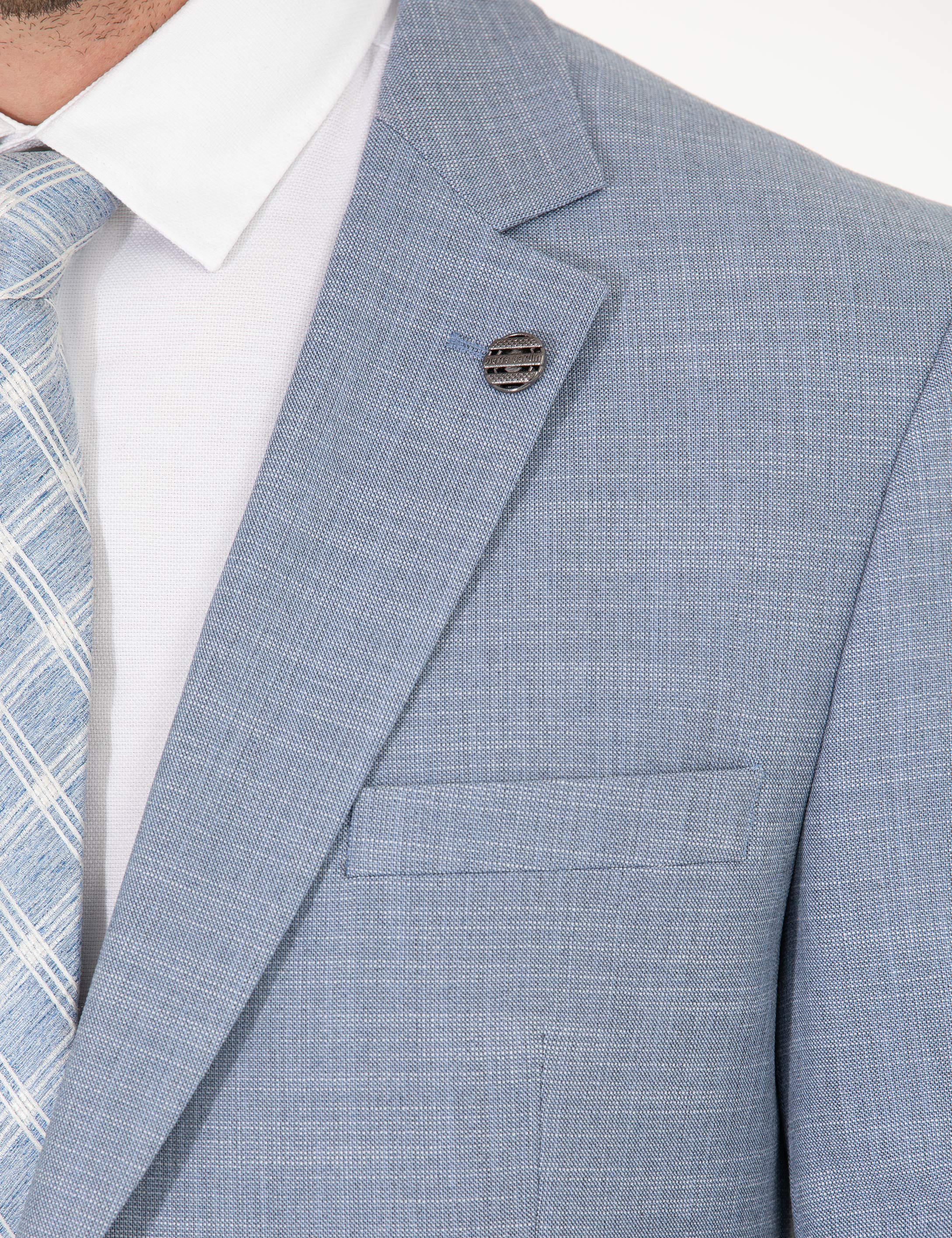 Açık Mavi Ekstra Slim Fit Takım Elbise - Image 7