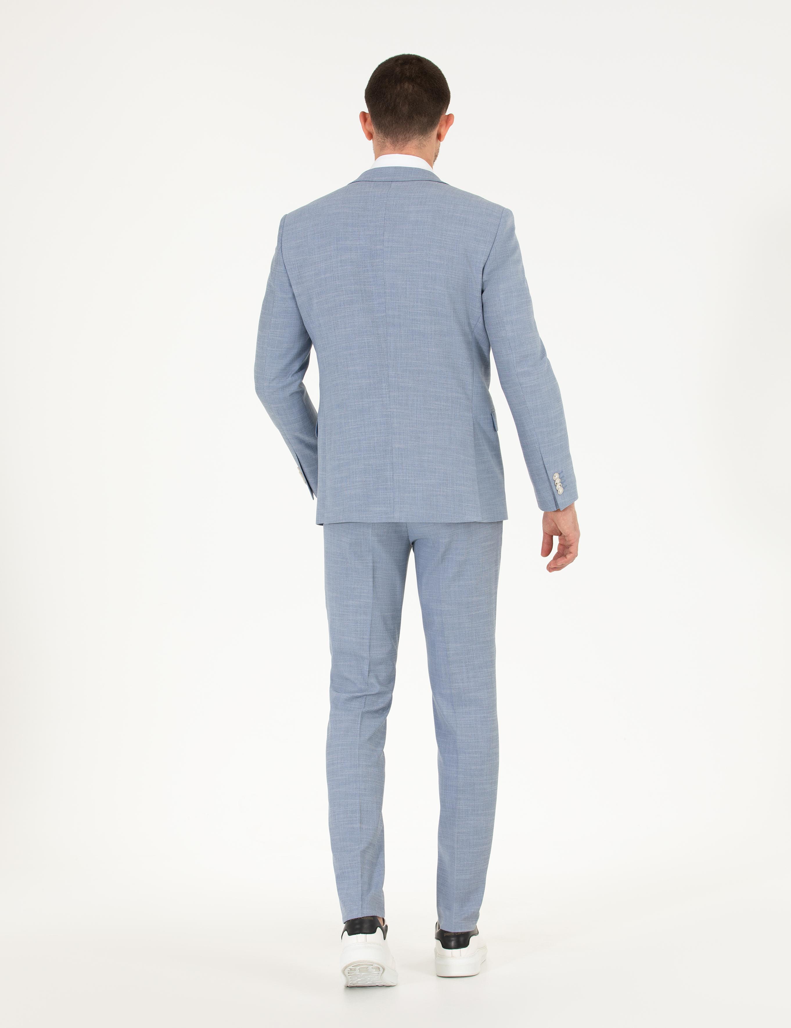 Açık Mavi Ekstra Slim Fit Takım Elbise