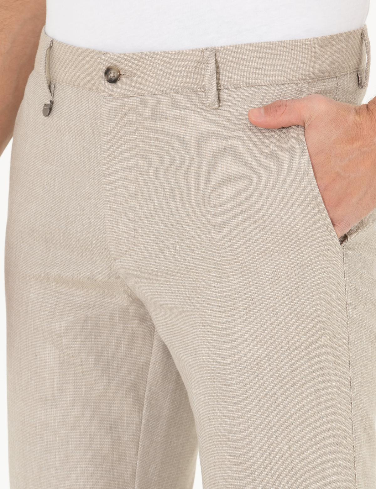 Bej Slim Fit Kumaş Pantolon - 50265475075