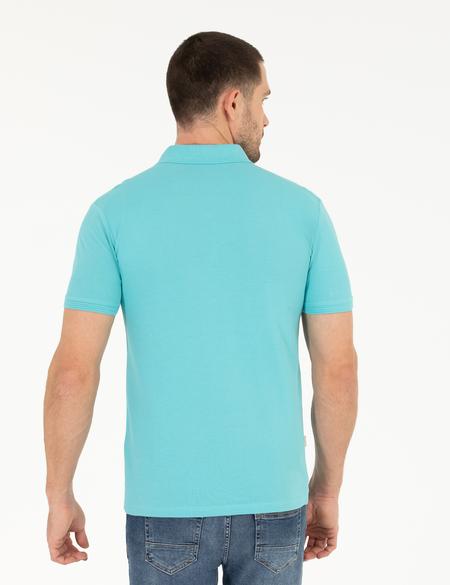 Açık Mavi Slim Fit Polo Yaka Basic Tişört - 50269606244
