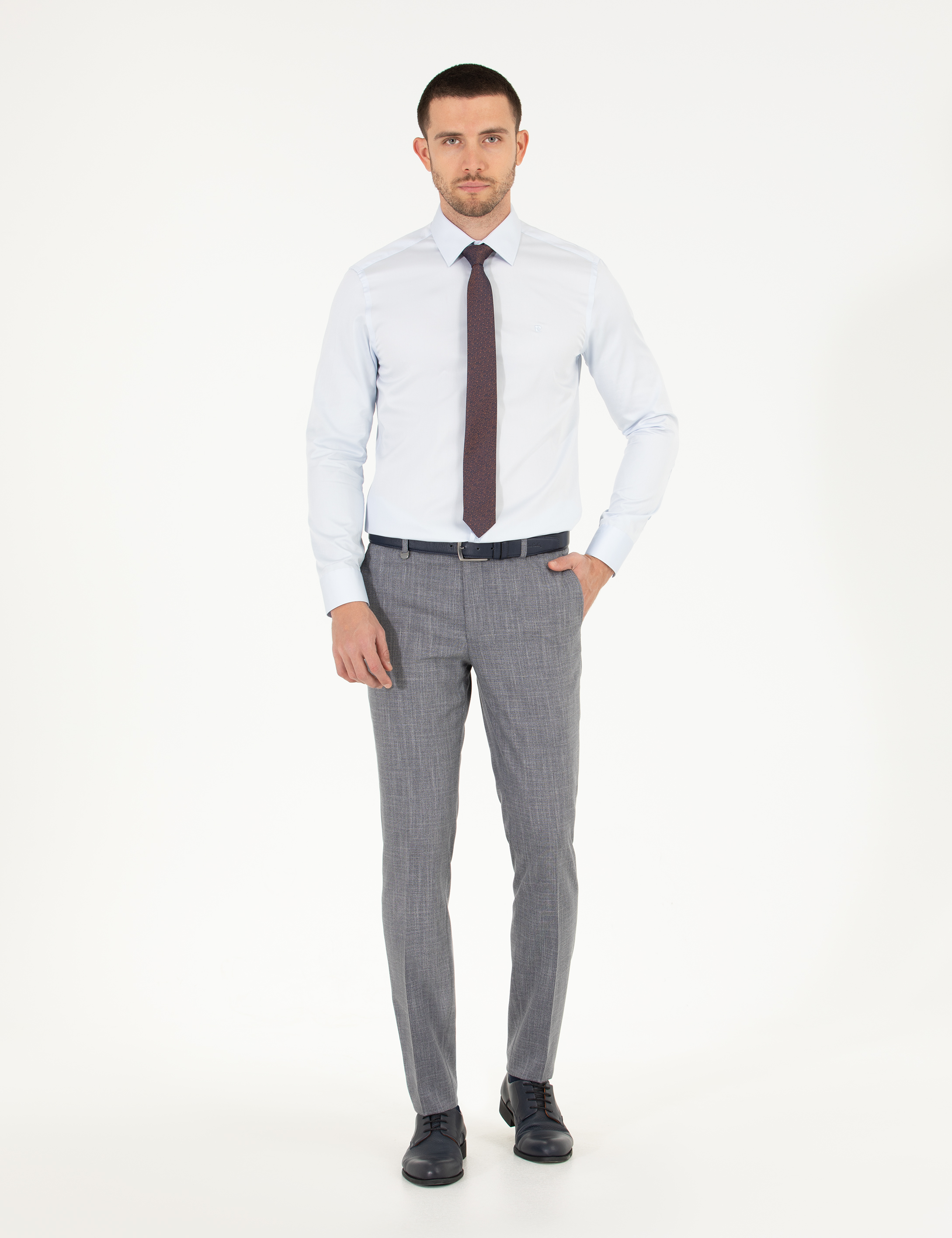 Lacivert Ex. Slim Fit Kumaş Pantolon - Image 3