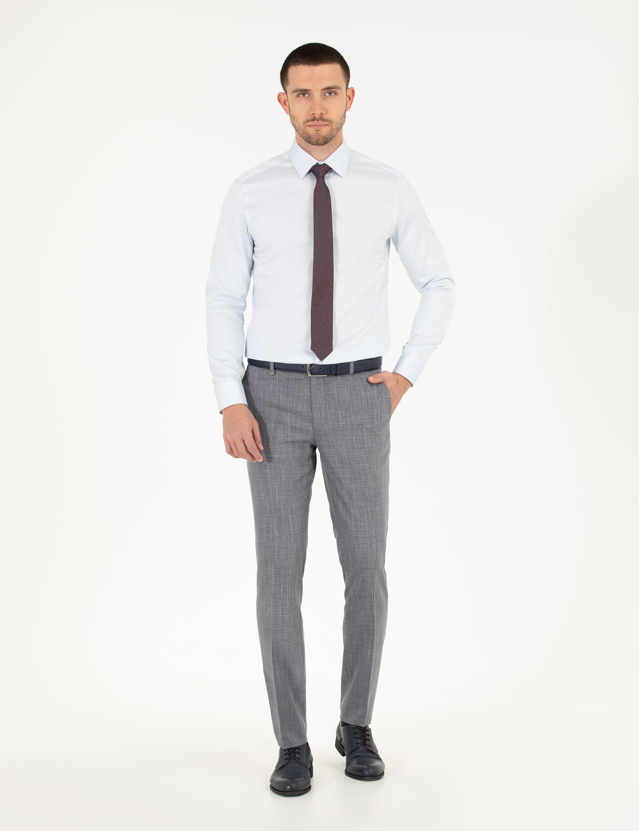 Lacivert Ex. Slim Fit Kumaş Pantolon