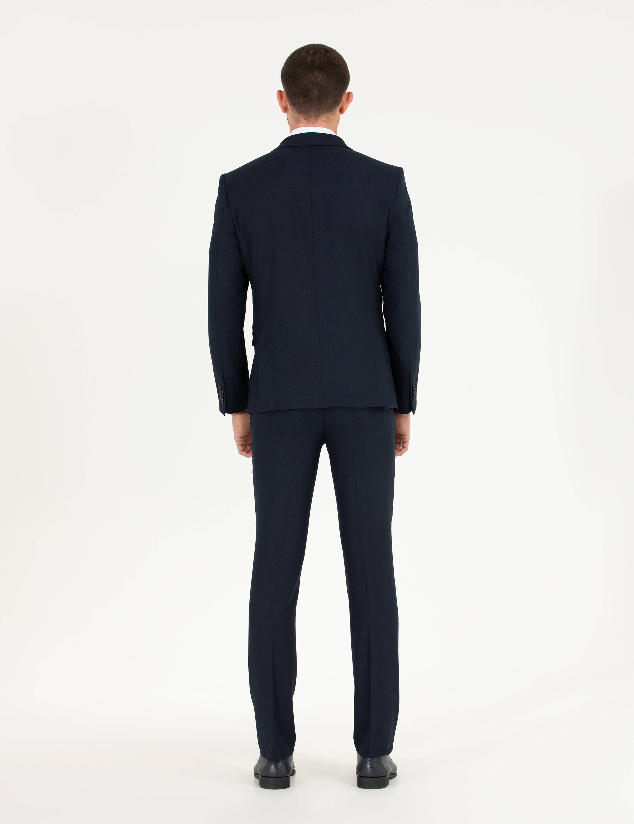 Lacivert Slim Fit Takım Elbise - Image 5