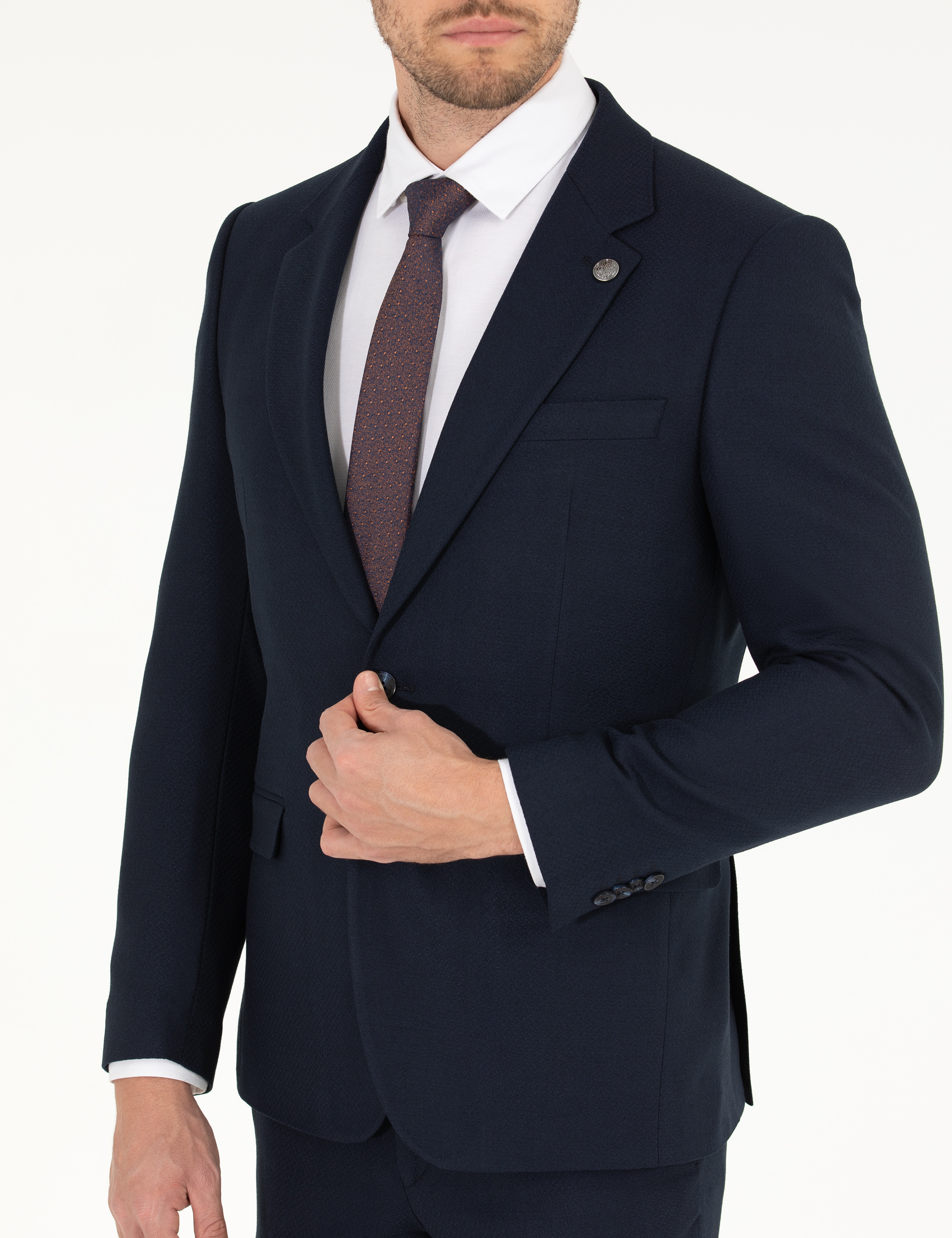 Lacivert Slim Fit Takım Elbise