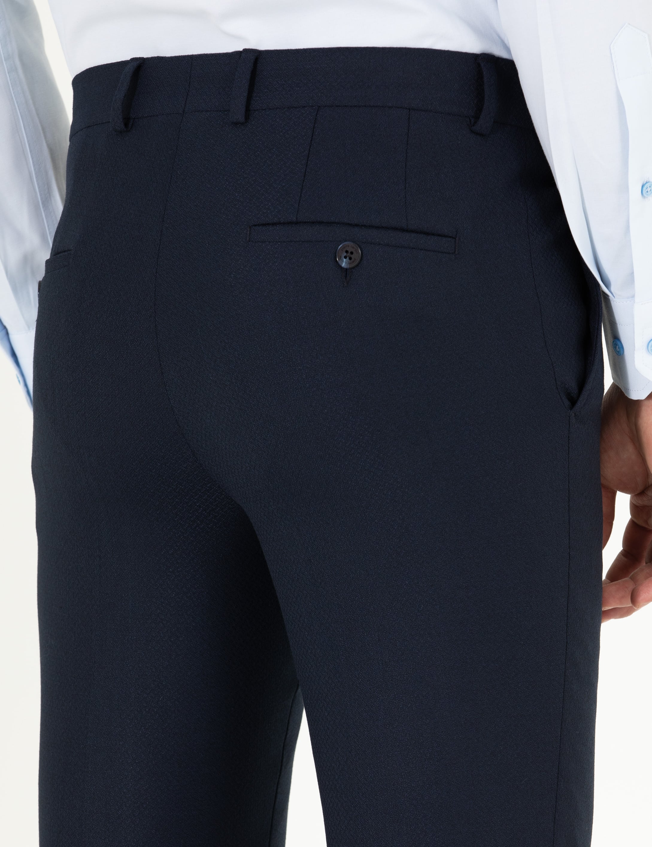 Lacivert Slim Fit Kumaş Pantolon